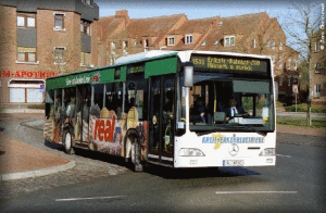 Die Busse der VSF unterwegs auf den Schleswiger Stadtlinien